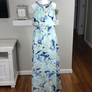 Vince Camuto Sleeveless Abstract Print Dress